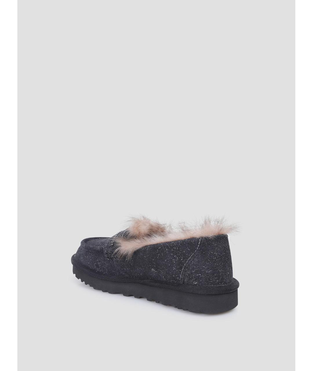 UGG AUSTRALIA Черные замшевые лоферы, фото 2