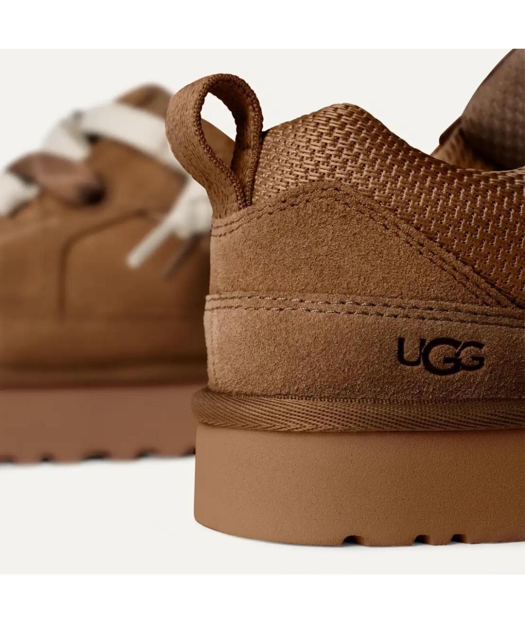 UGG AUSTRALIA Коричневые замшевые кроссовки, фото 3