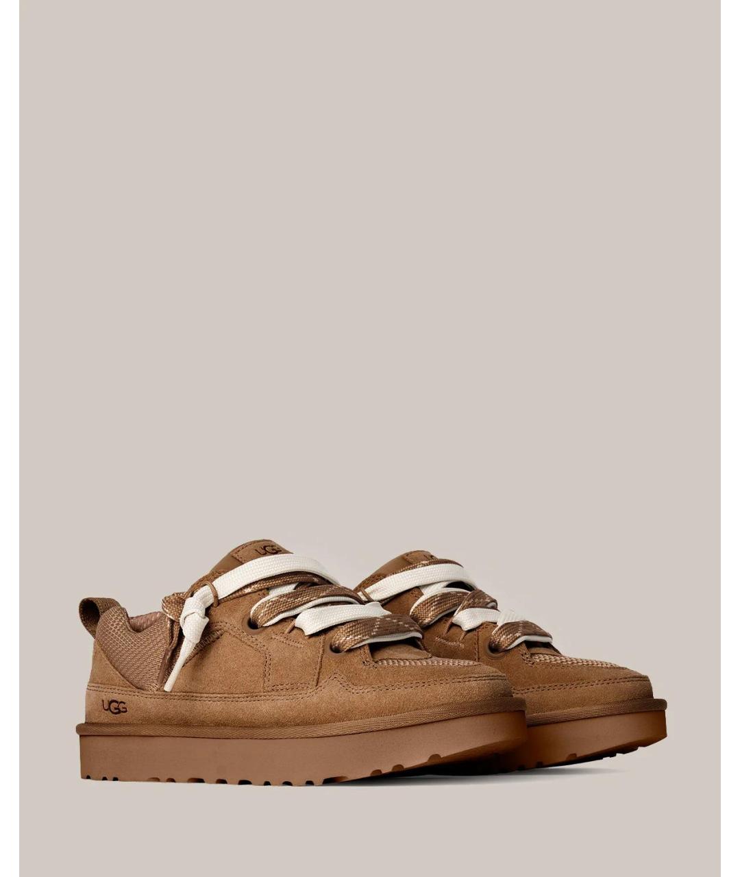 UGG AUSTRALIA Коричневые замшевые кроссовки, фото 2