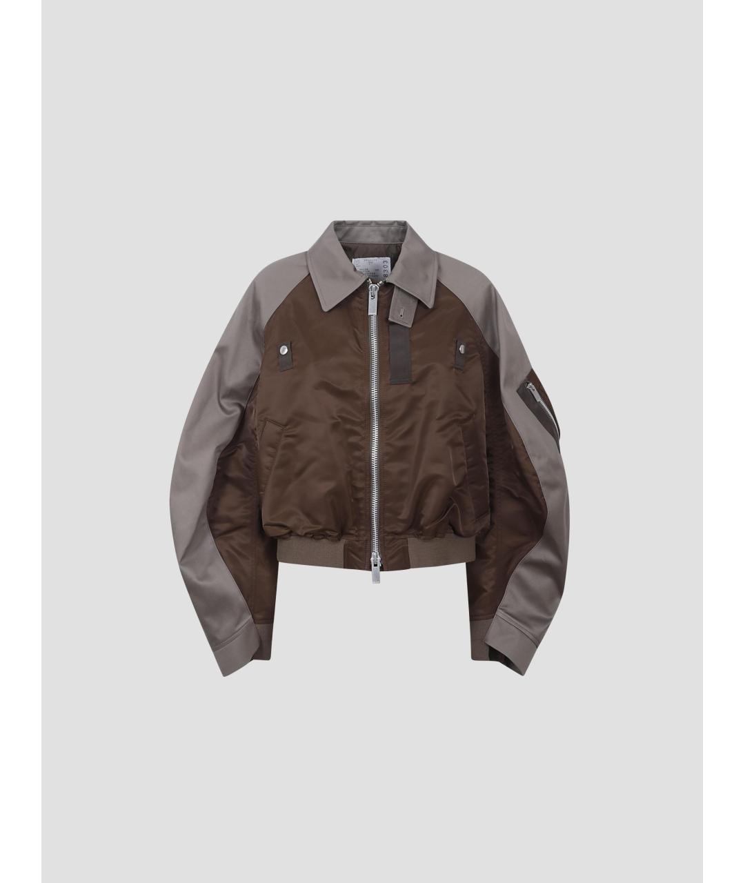 SACAI Коричневая полиамидовая куртка, фото 4