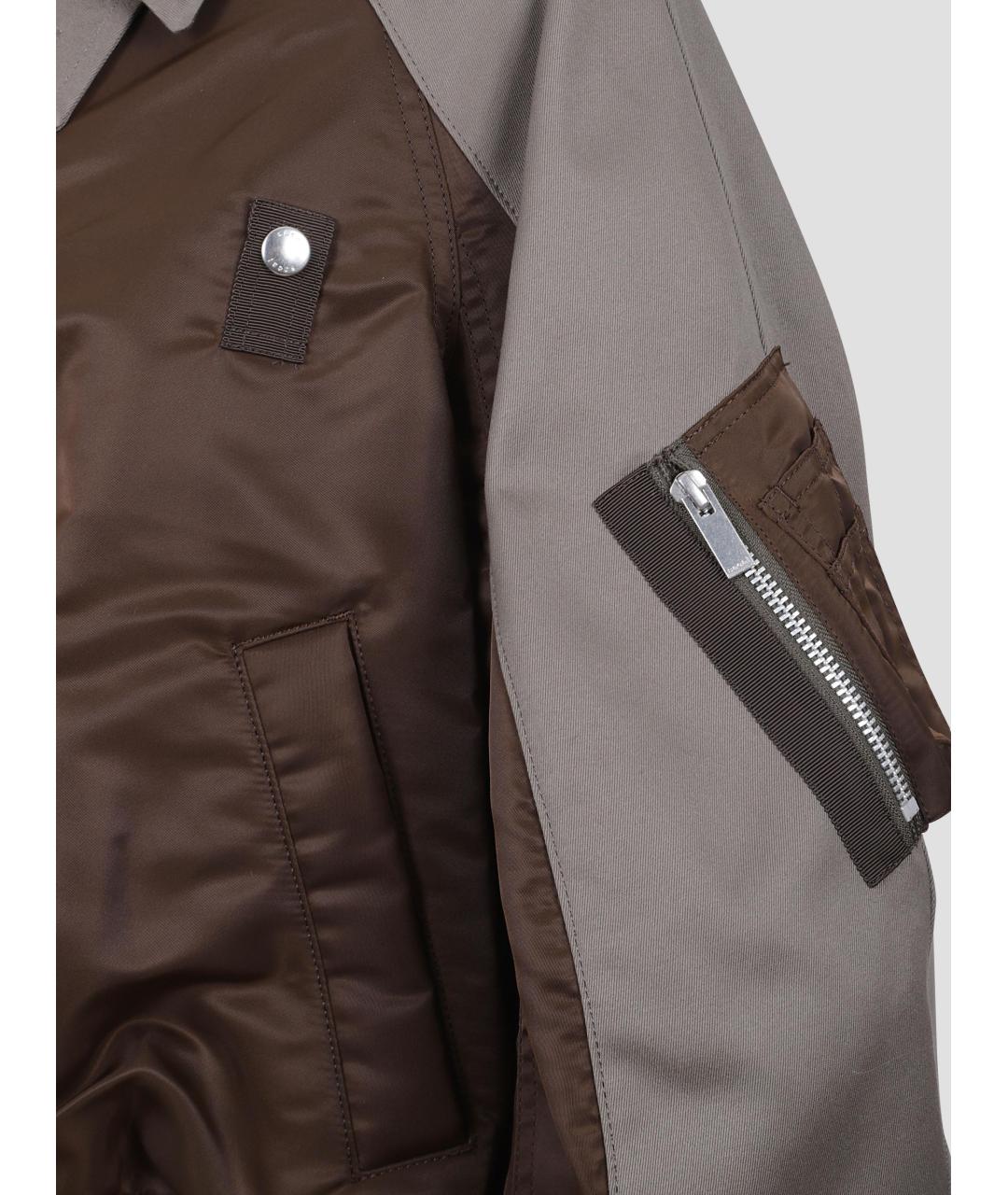 SACAI Коричневая полиамидовая куртка, фото 3