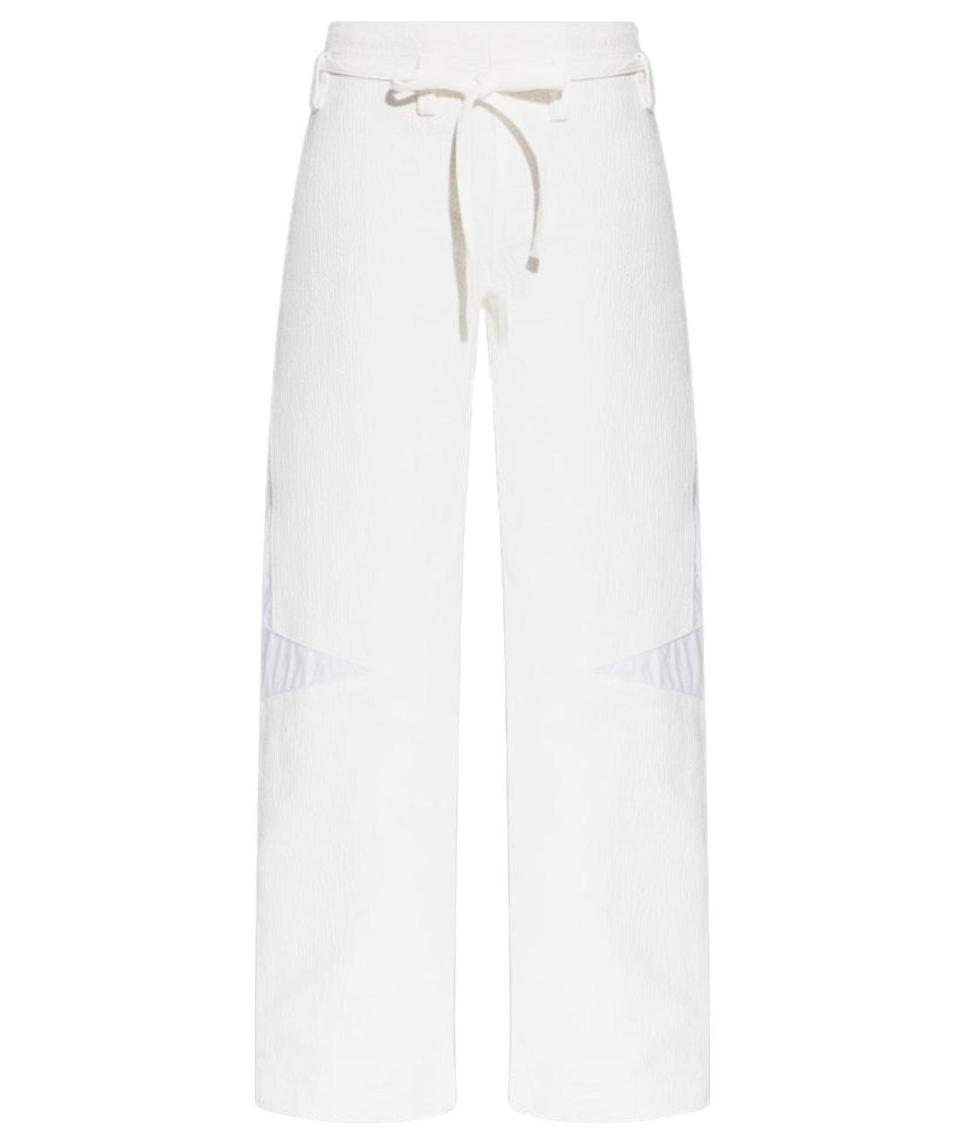 TORY BURCH Белые хлопковые прямые брюки, фото 1