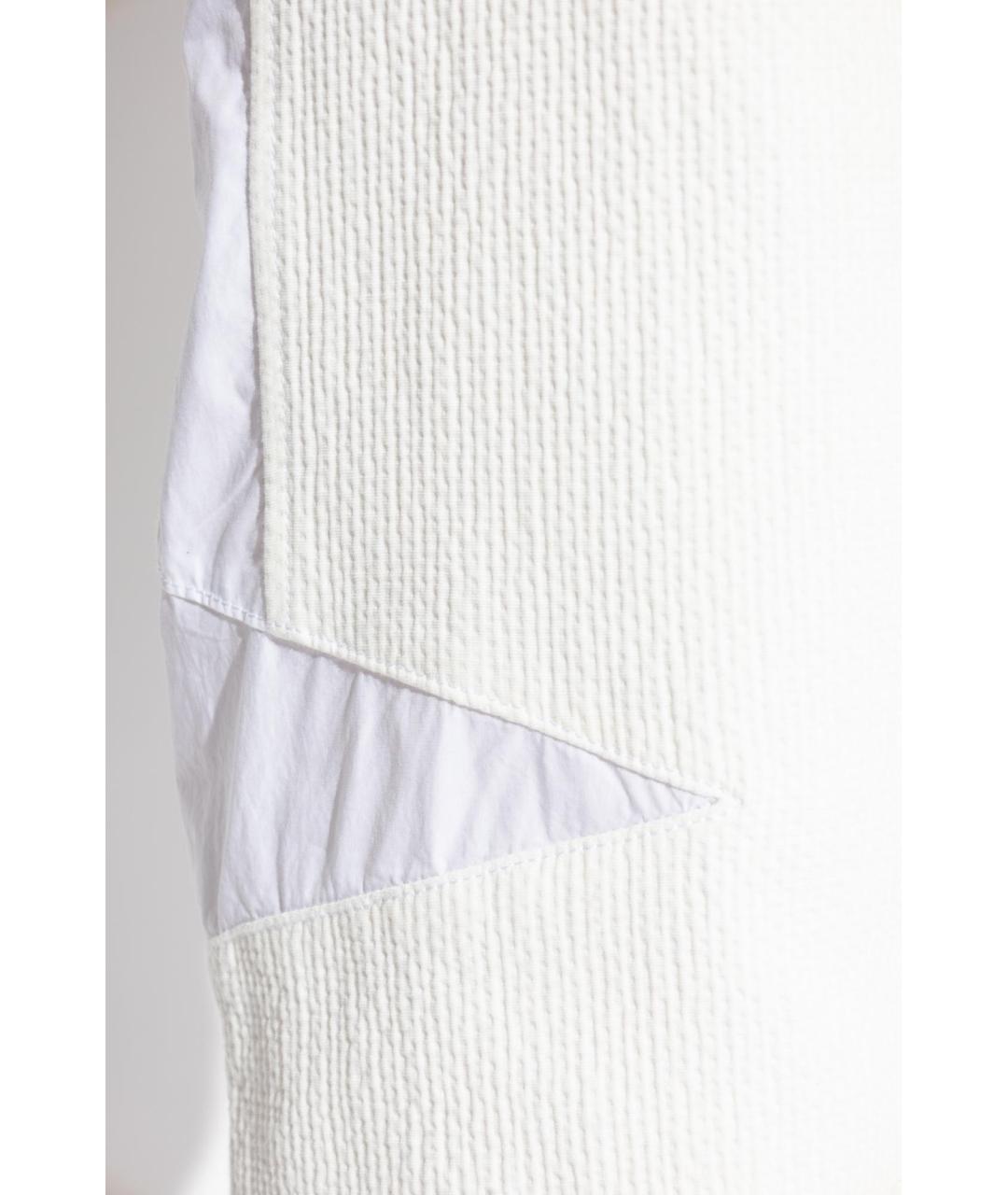 TORY BURCH Белые хлопковые прямые брюки, фото 2