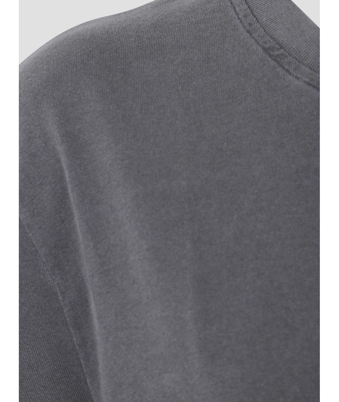 OUR LEGACY Серая хлопковая футболка, фото 3