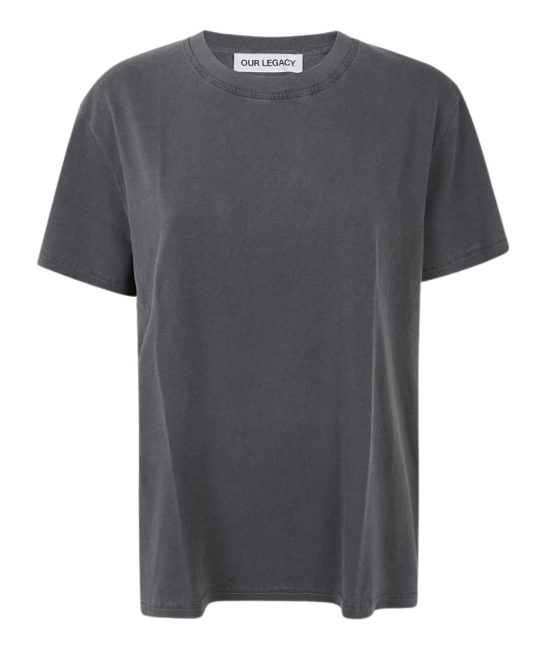 OUR LEGACY Серая хлопковая футболка, фото 1