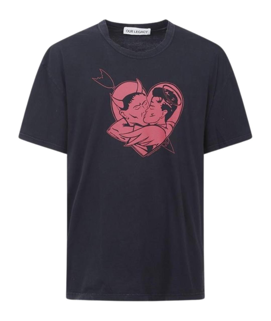 OUR LEGACY Черная хлопковая футболка, фото 1