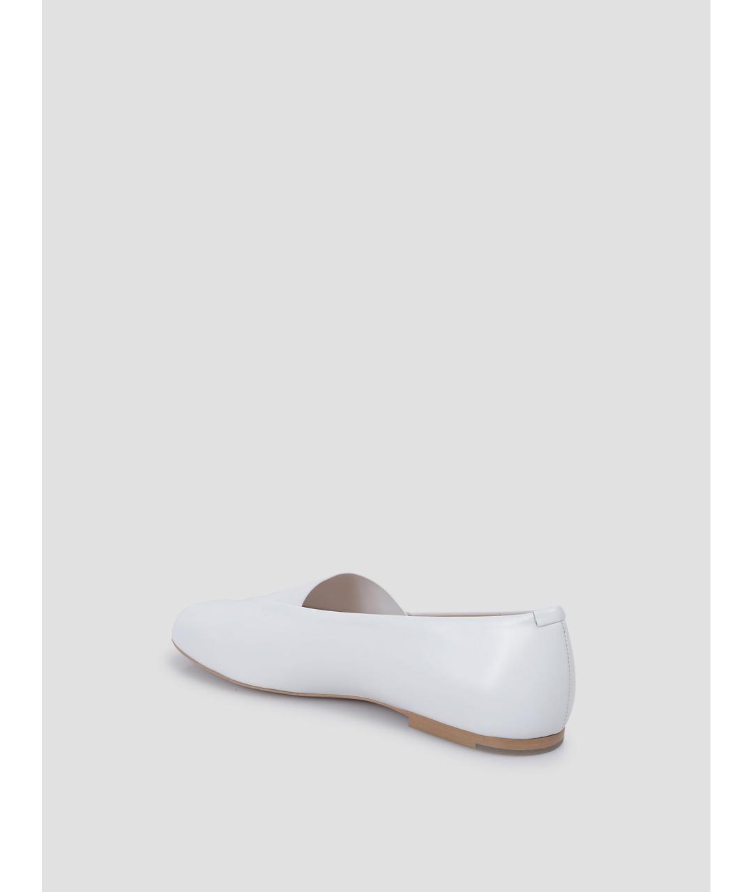 JIL SANDER Белые кожаные балетки, фото 2