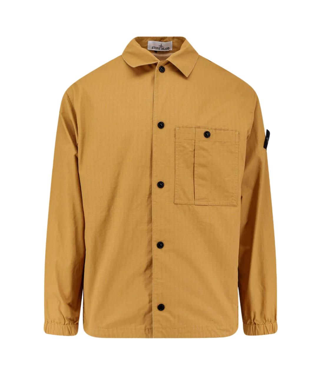 STONE ISLAND Горчичная хлопковая куртка, фото 1
