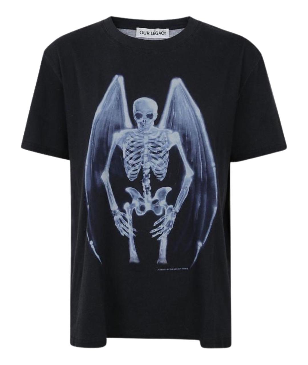 OUR LEGACY Черная хлопковая футболка, фото 1