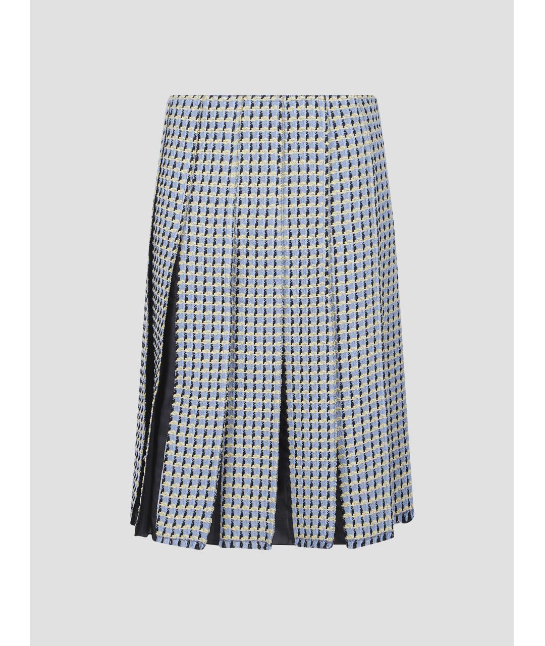 MARNI Голубая хлопковая юбка миди, фото 4