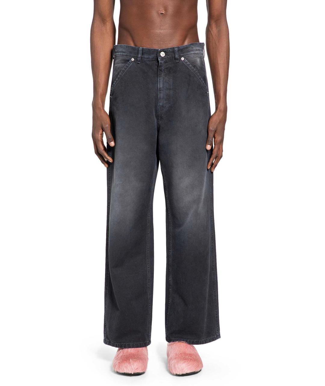 MARNI Черные хлопковые повседневные брюки, фото 3