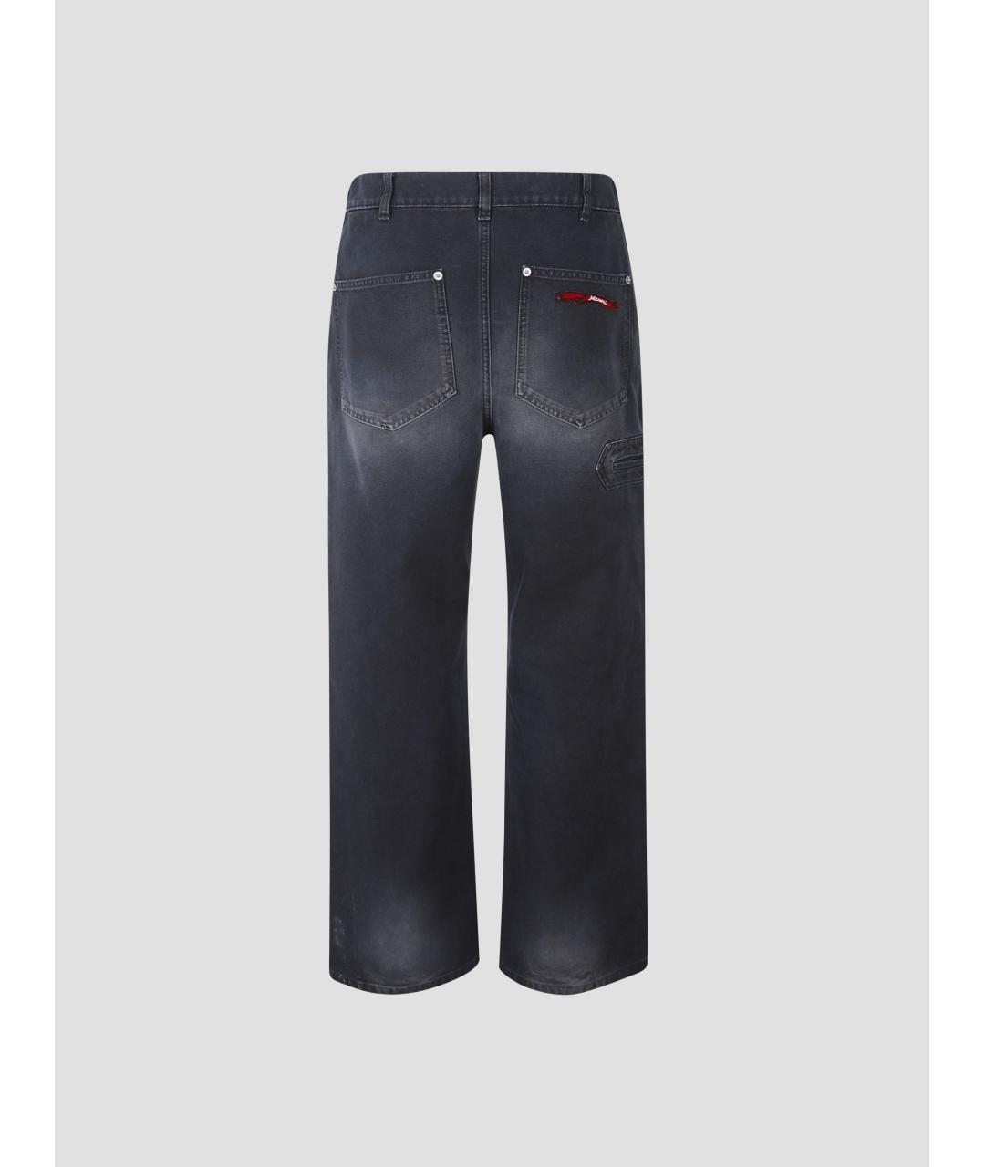 MARNI Черные хлопковые повседневные брюки, фото 2