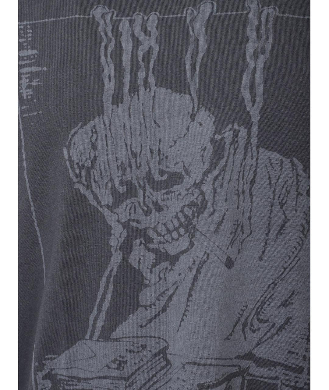 OUR LEGACY Серая хлопковая футболка, фото 3