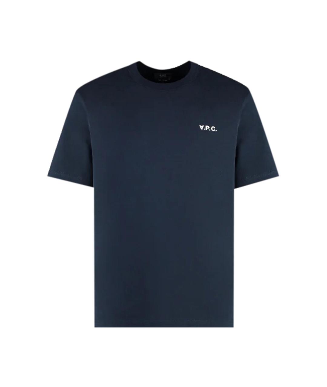 A.P.C. Синяя хлопковая футболка, фото 1