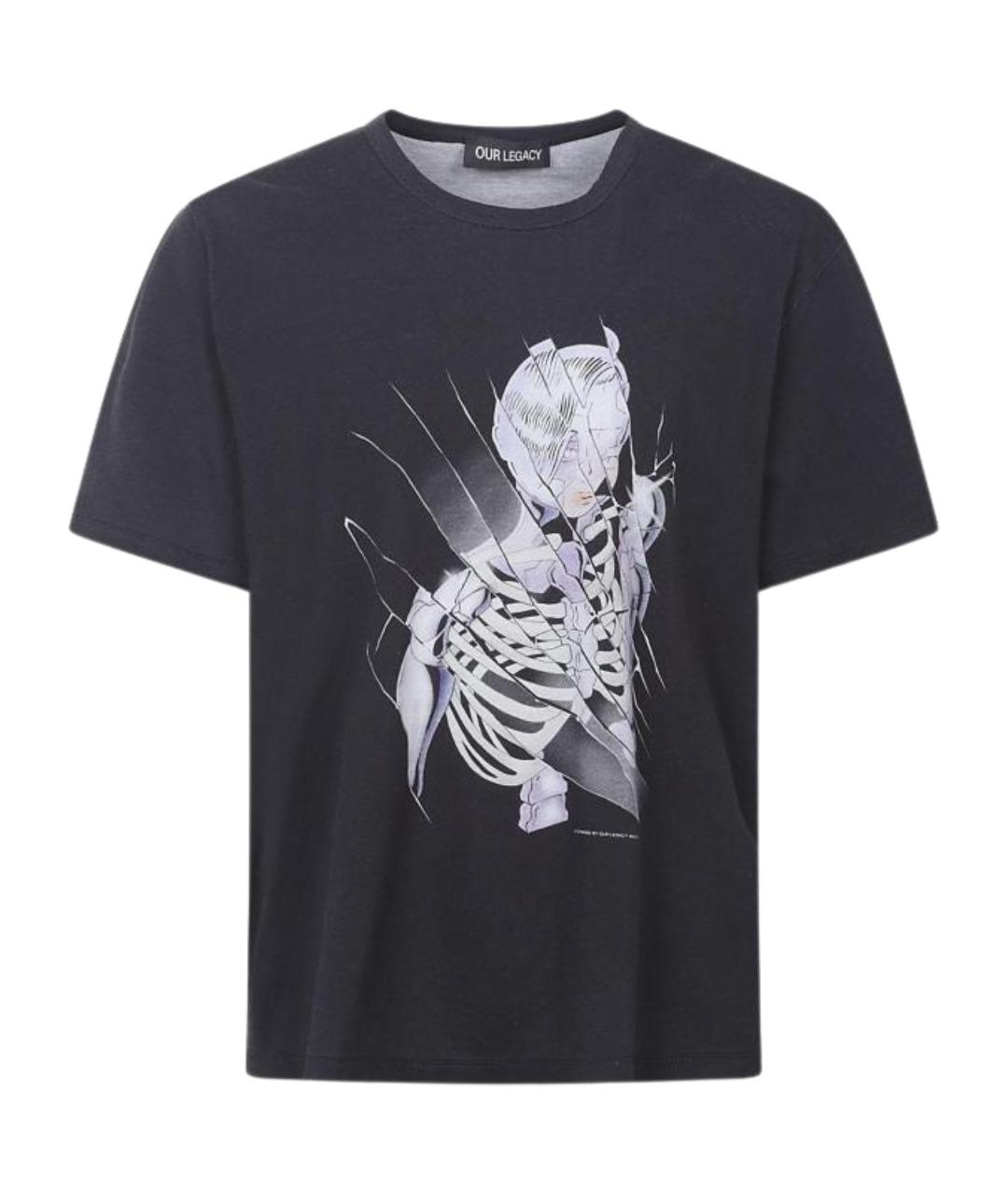 OUR LEGACY Серая хлопковая футболка, фото 1