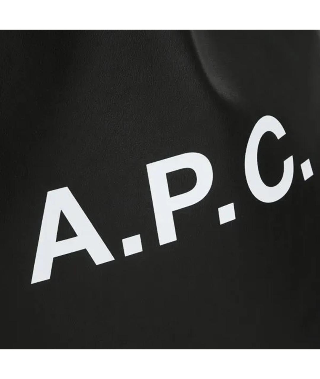 A.P.C. Черная сумка тоут из искусственной кожи, фото 3