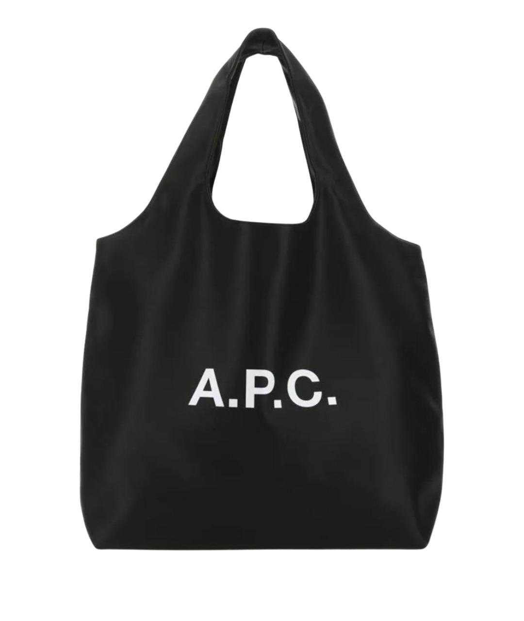 A.P.C. Черная сумка тоут из искусственной кожи, фото 1