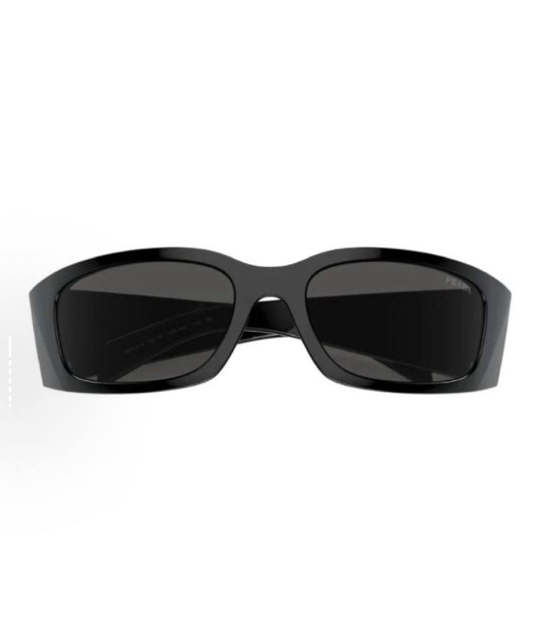 PRADA Черные пластиковые солнцезащитные очки, фото 3
