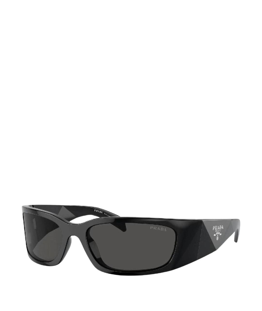 PRADA Черные пластиковые солнцезащитные очки, фото 1