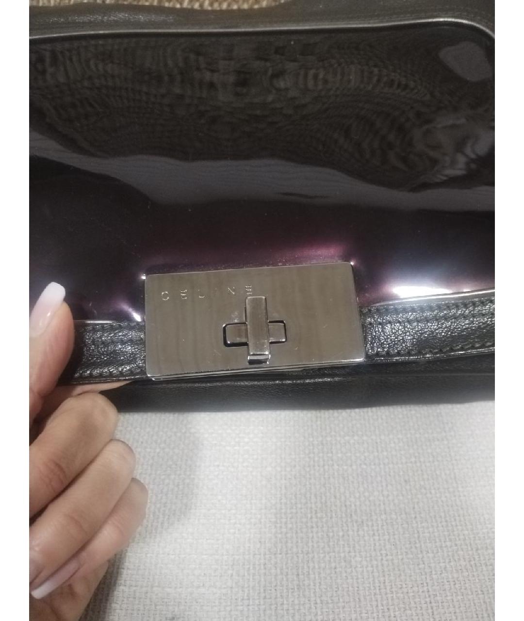 CELINE Черная кожаная сумка через плечо, фото 5