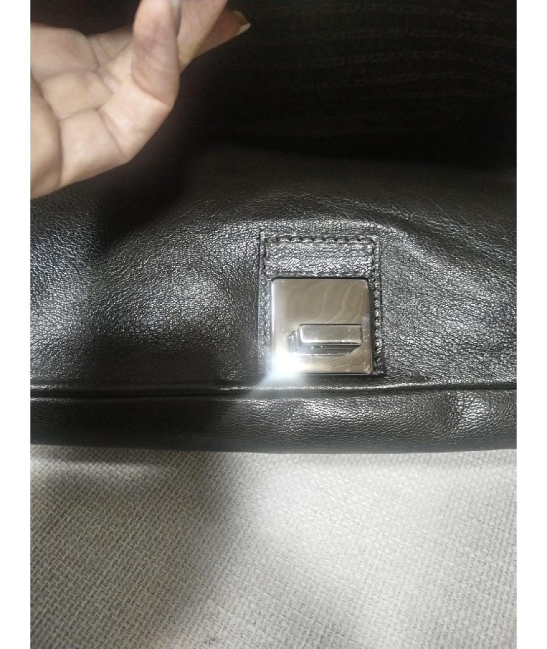 CELINE Черная кожаная сумка через плечо, фото 6