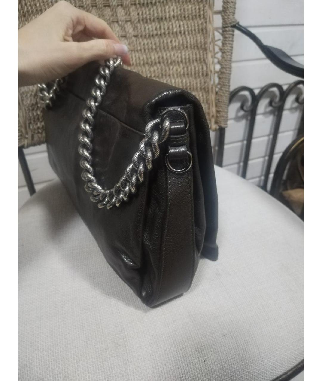 CELINE Черная кожаная сумка через плечо, фото 4