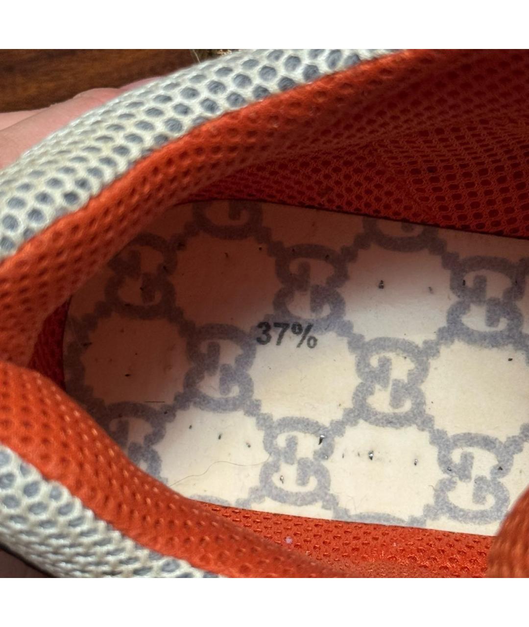 GUCCI Мульти кроссовки из лакированной кожи, фото 5