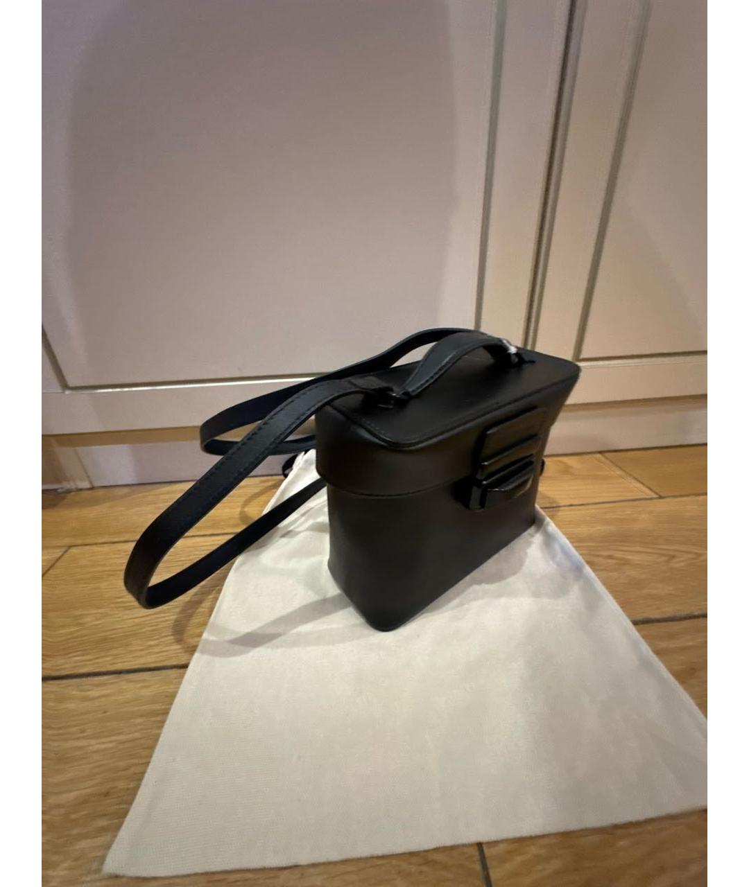 GIABORGHINI Черная кожаная сумка тоут, фото 2