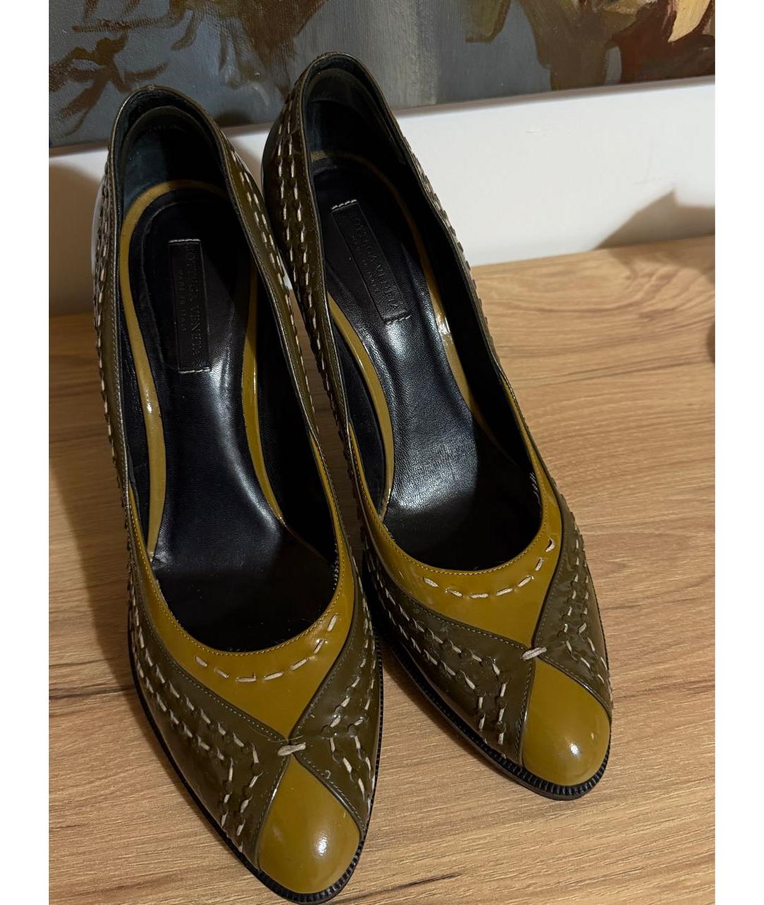 BOTTEGA VENETA Коричневые туфли из лакированной кожи, фото 3