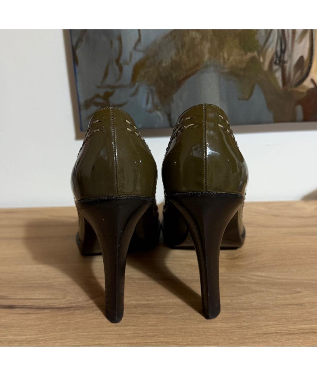 BOTTEGA VENETA Коричневые туфли из лакированной кожи, фото 4