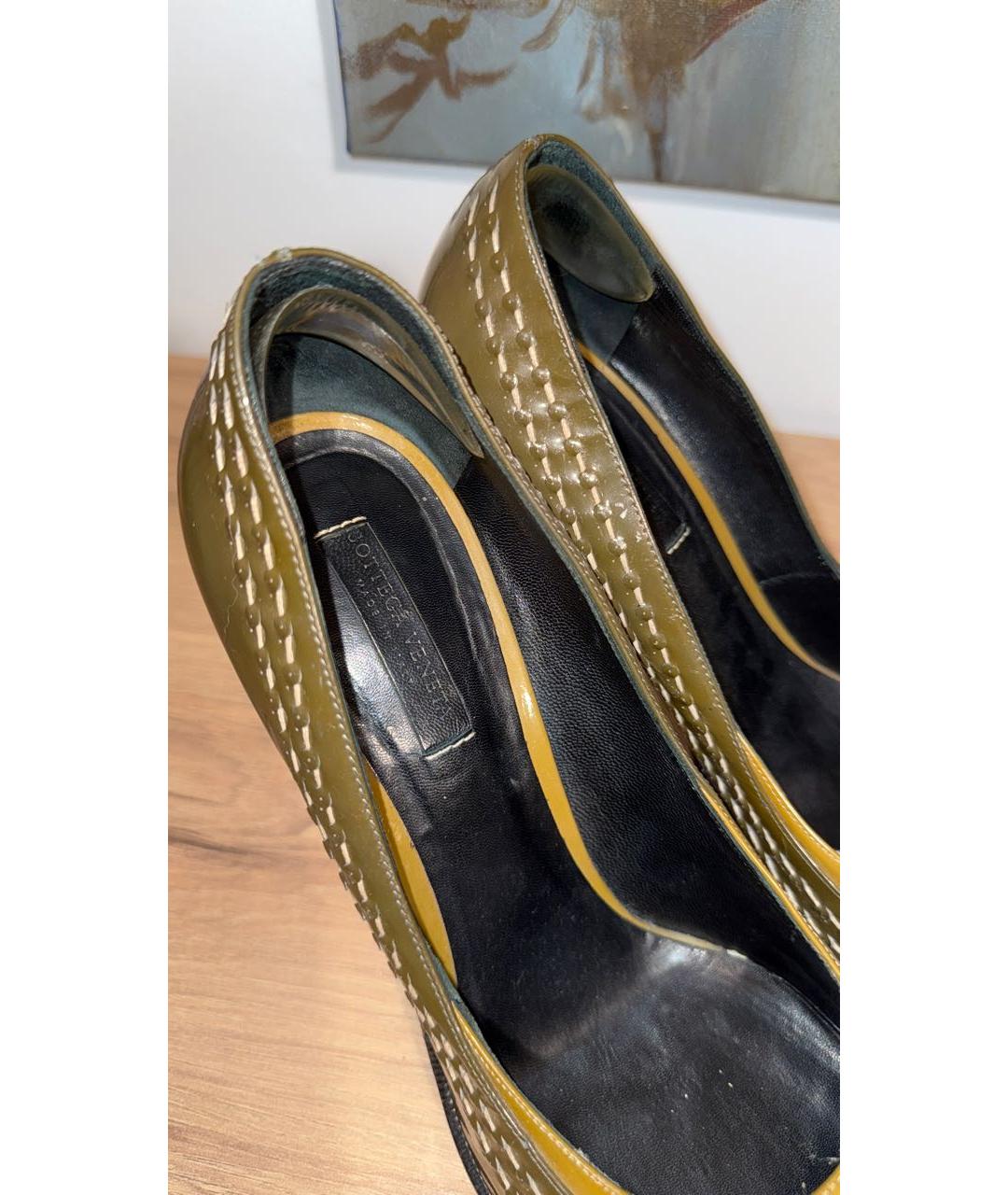 BOTTEGA VENETA Коричневые туфли из лакированной кожи, фото 5