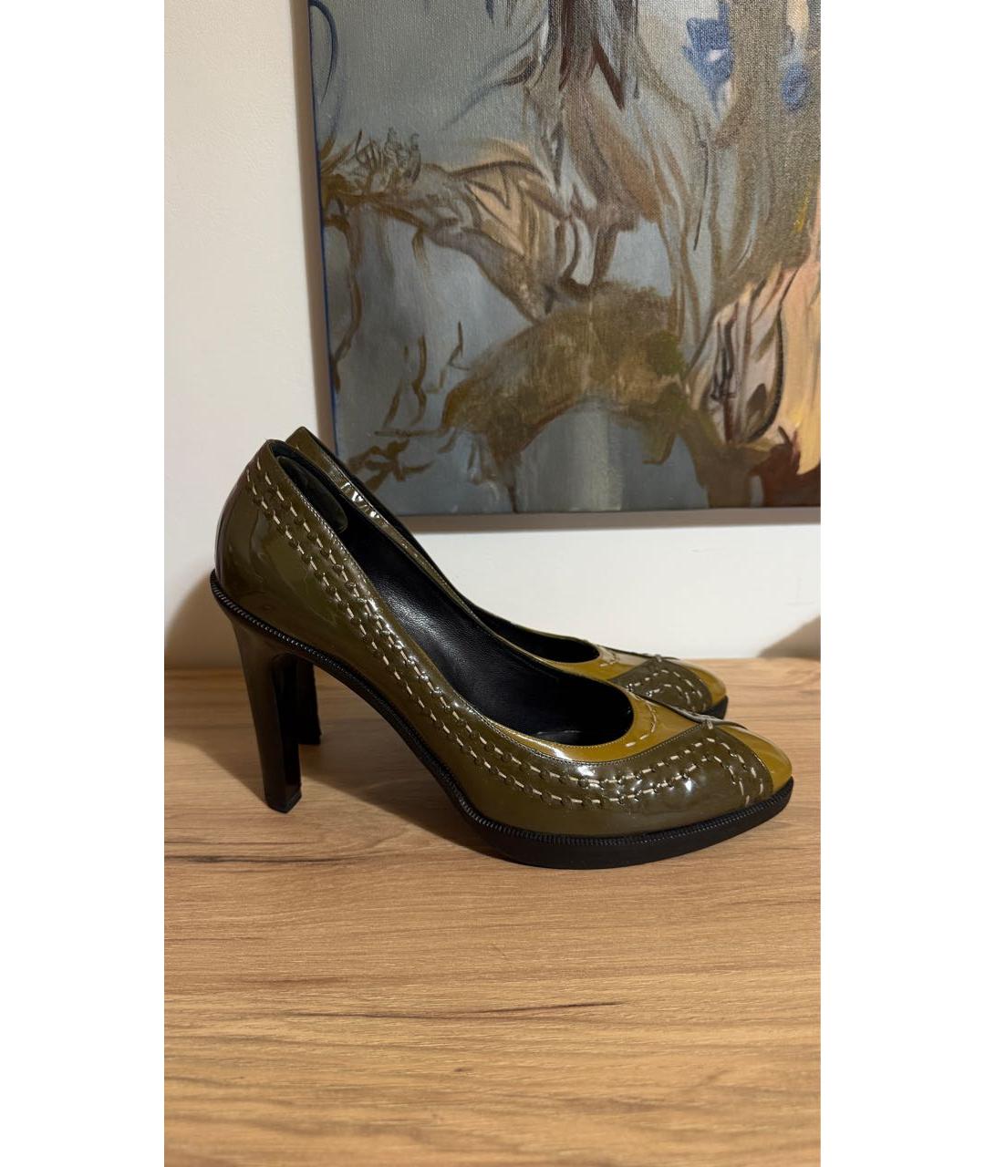 BOTTEGA VENETA Коричневые туфли из лакированной кожи, фото 6