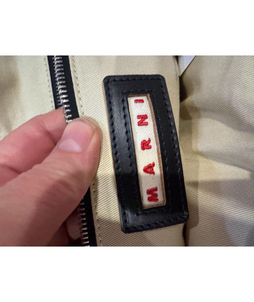 MARNI Коралловая тканевая пляжная сумка, фото 6