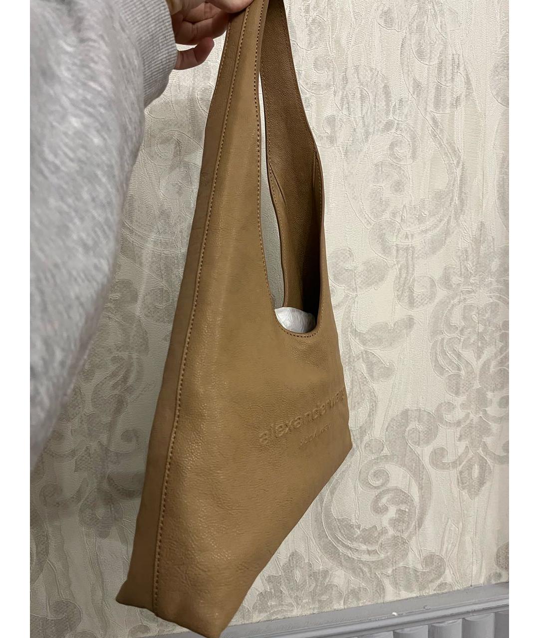 ALEXANDER WANG Бежевая кожаная сумка тоут, фото 2