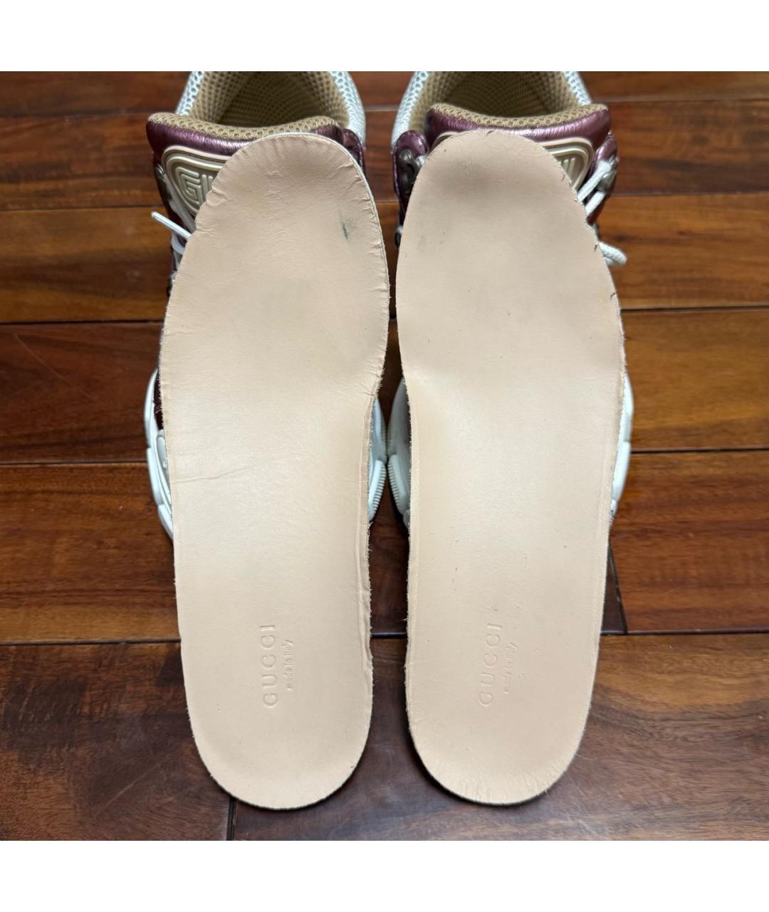 GUCCI Розовые кроссовки из лакированной кожи, фото 4