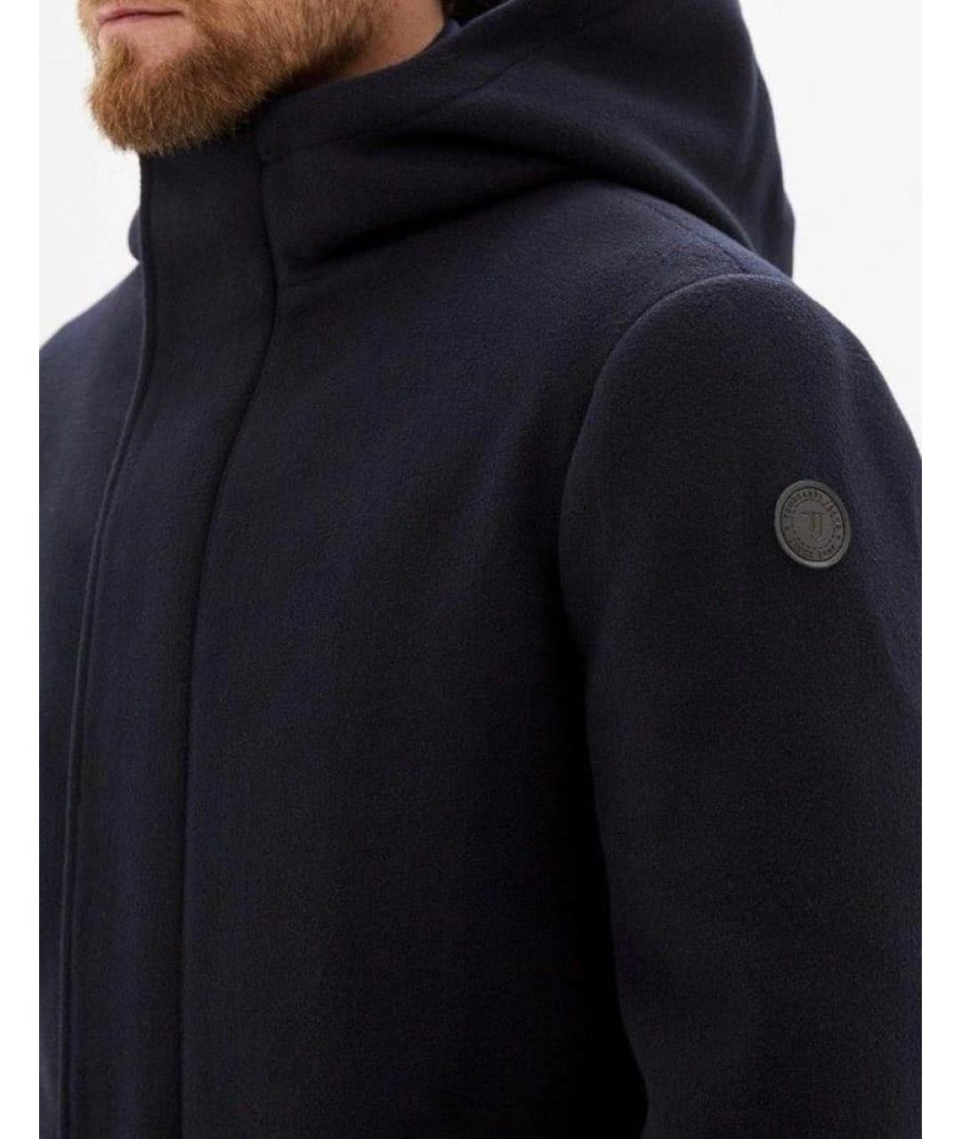 TRUSSARDI Синяя полиэстеровая куртка, фото 4