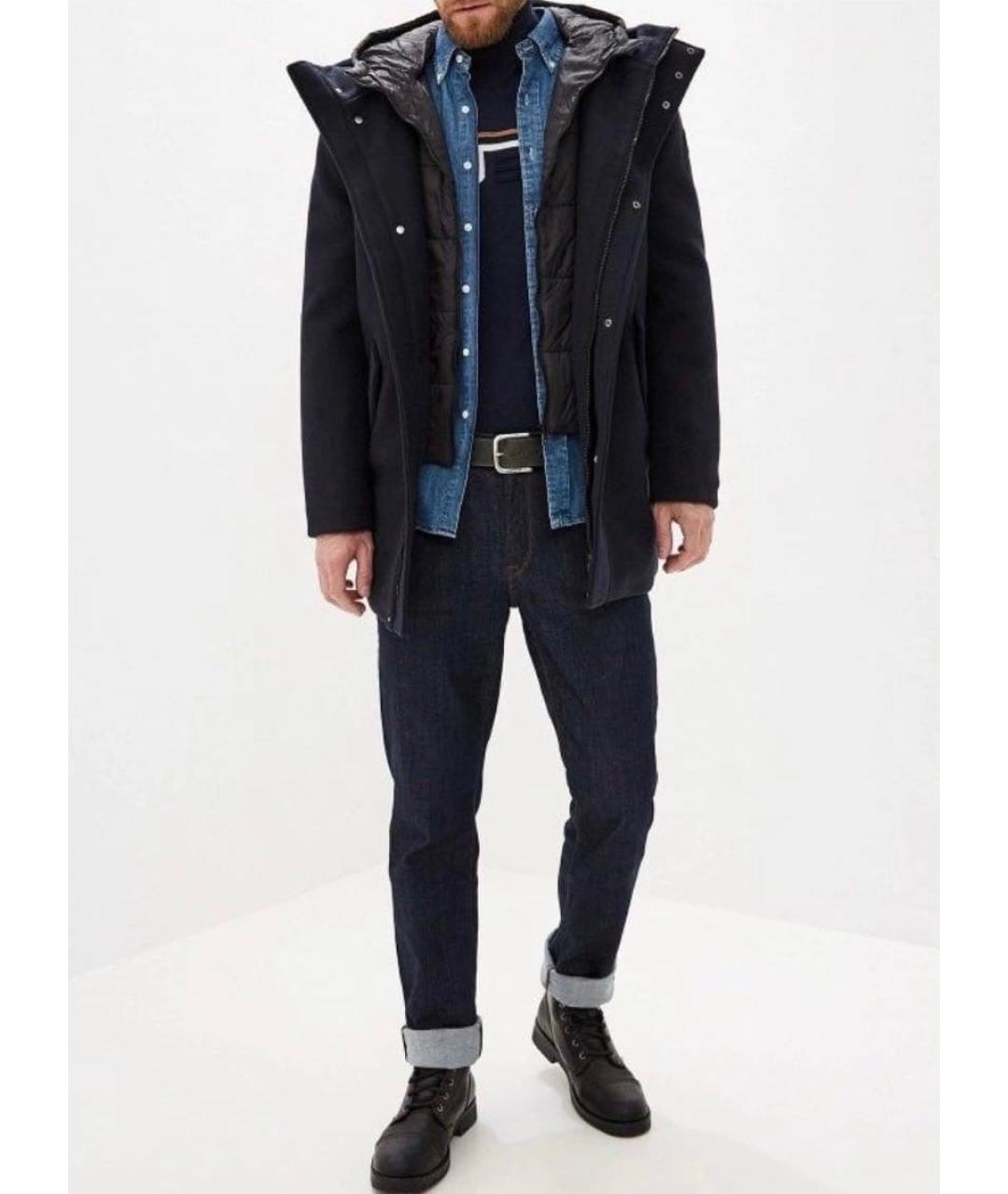 TRUSSARDI Синяя полиэстеровая куртка, фото 7