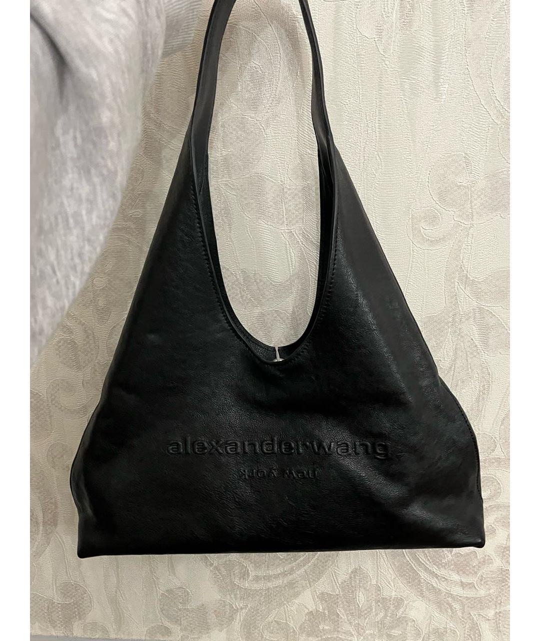 ALEXANDER WANG Черная кожаная сумка тоут, фото 5