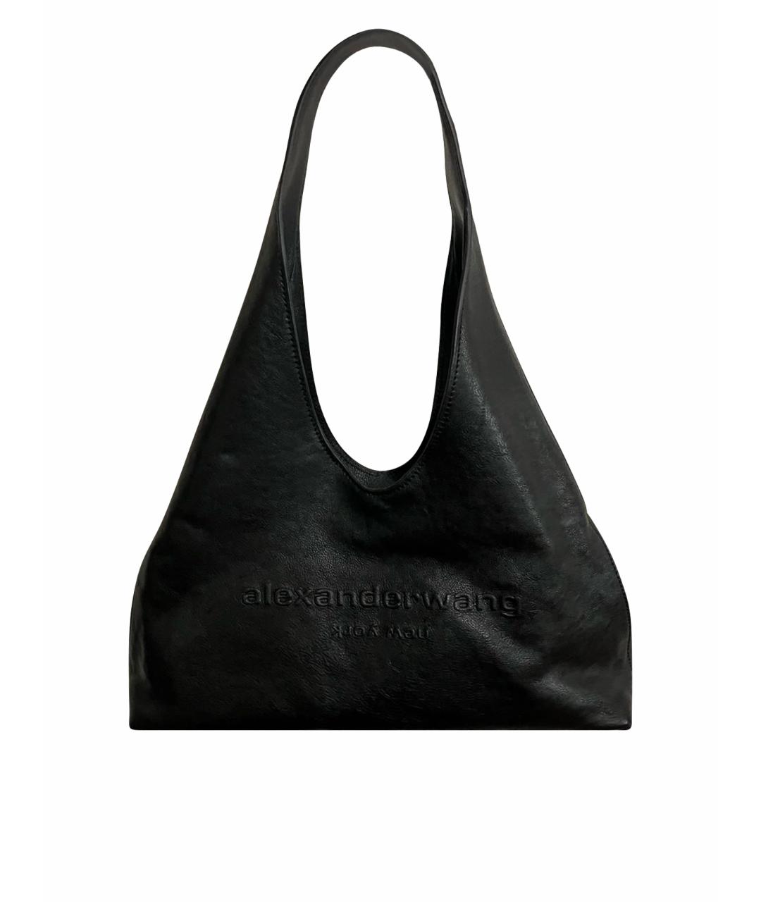 ALEXANDER WANG Черная кожаная сумка тоут, фото 1