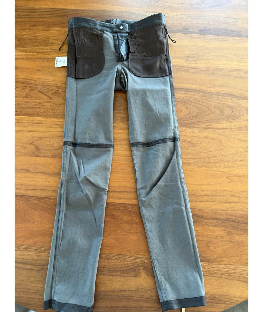 GIENCHI Коричневые кожаные брюки узкие, фото 5