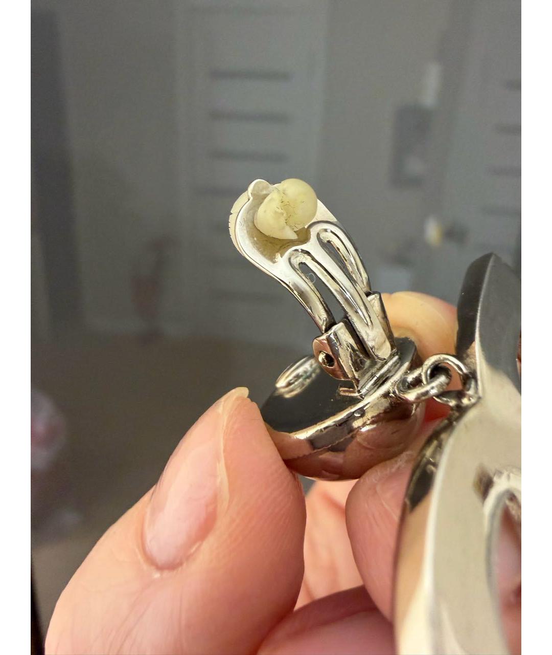 DOLCE&GABBANA Серебряные с серебряным покрытием клипсы, фото 5