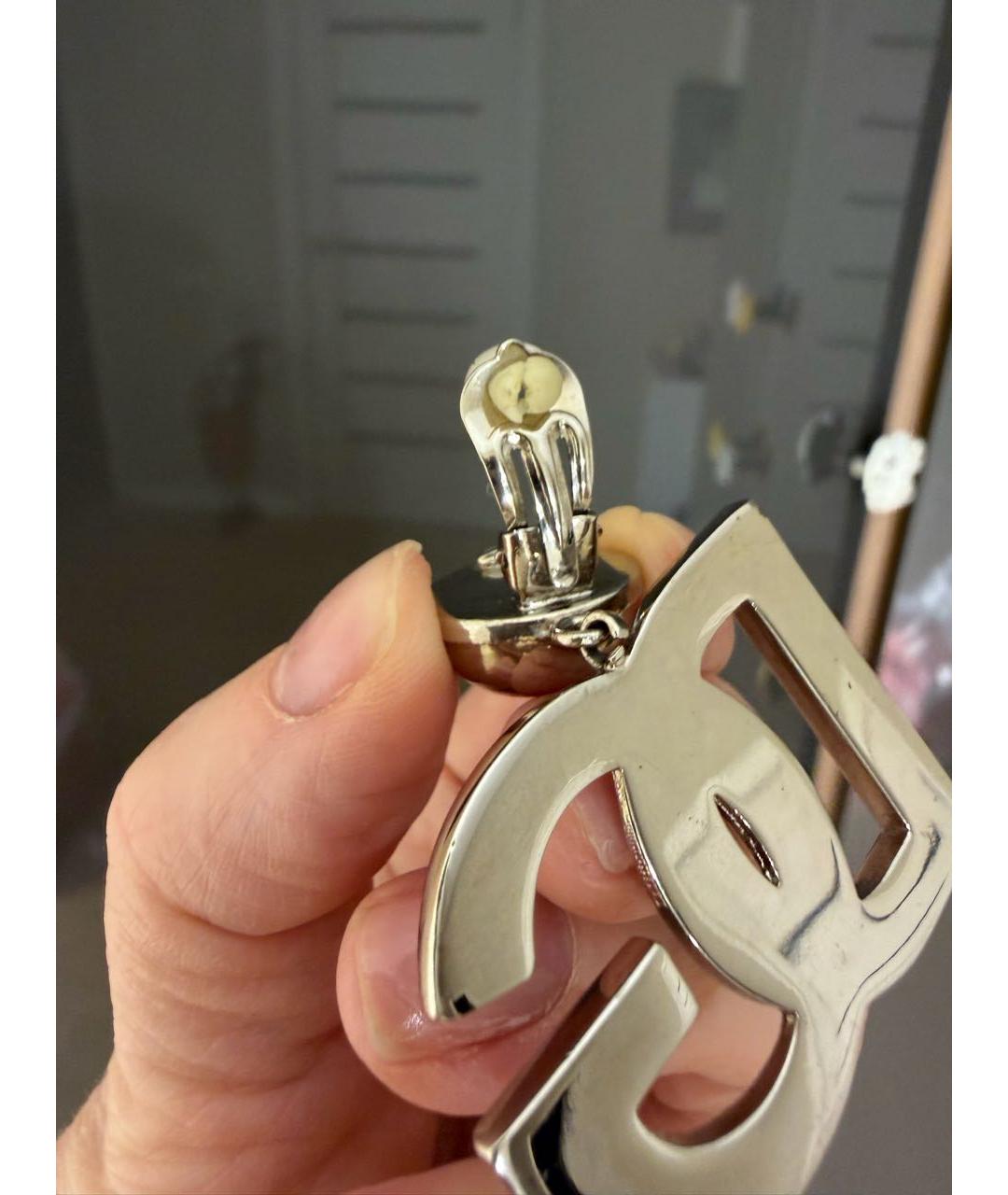 DOLCE&GABBANA Серебряные с серебряным покрытием клипсы, фото 6