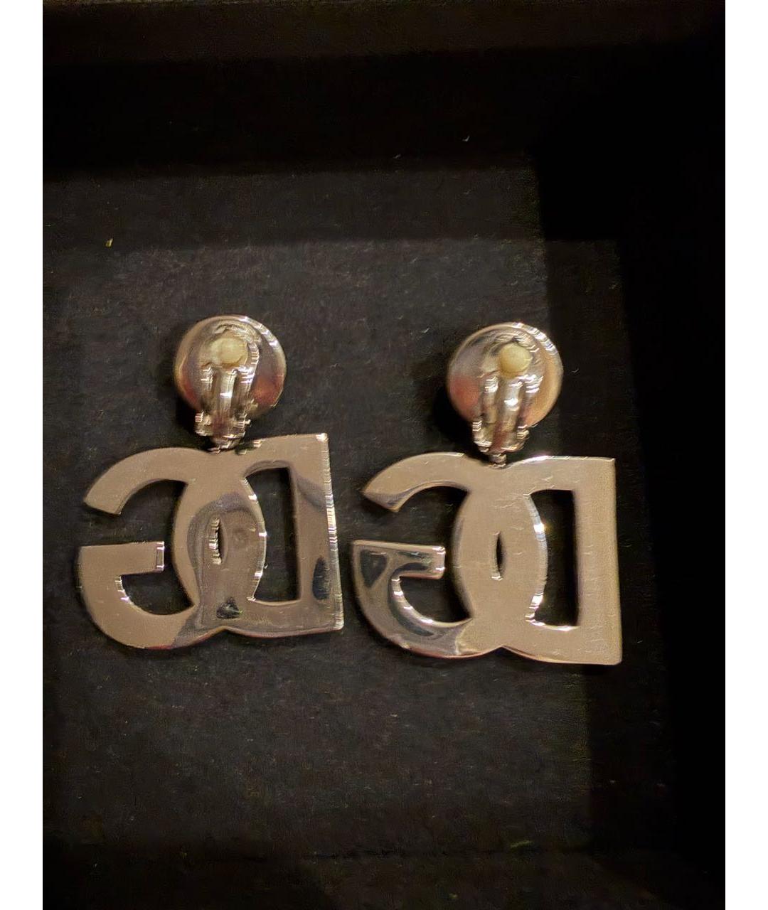 DOLCE&GABBANA Серебряные с серебряным покрытием клипсы, фото 2