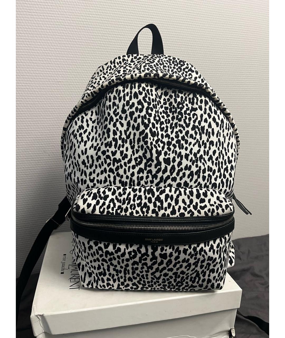 SAINT LAURENT Белый деним рюкзак, фото 9