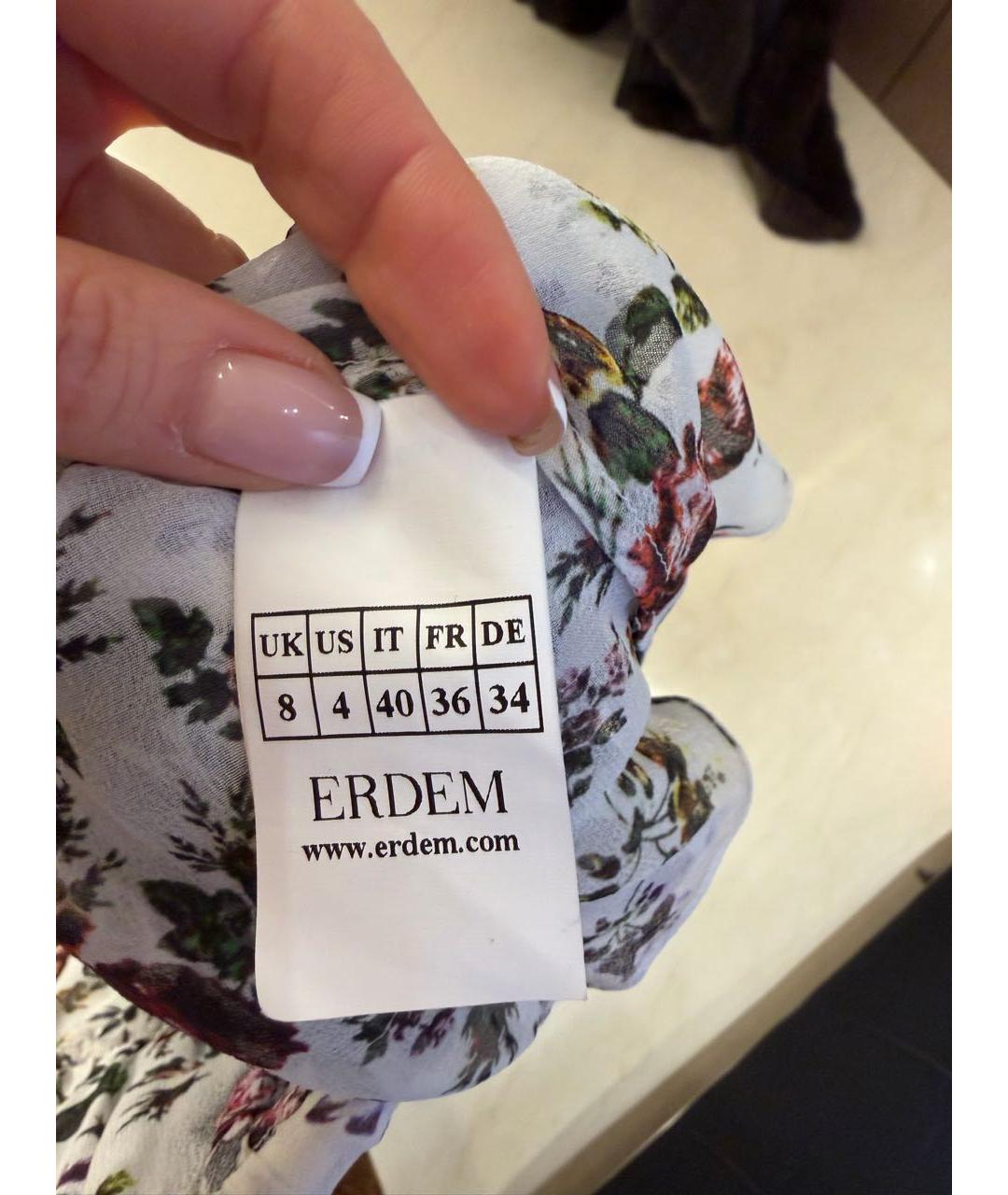 ERDEM Мульти шелковое коктейльное платье, фото 5