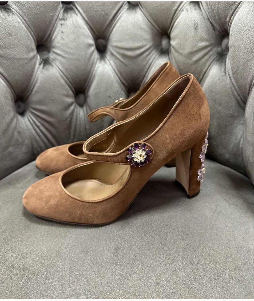 DOLCE&GABBANA Коричневые туфли, фото 6