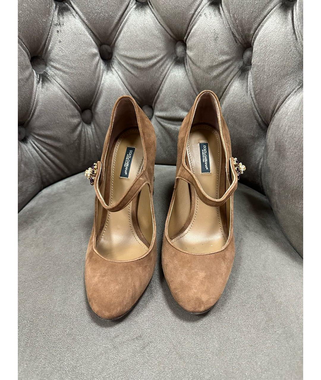 DOLCE&GABBANA Коричневые туфли, фото 4