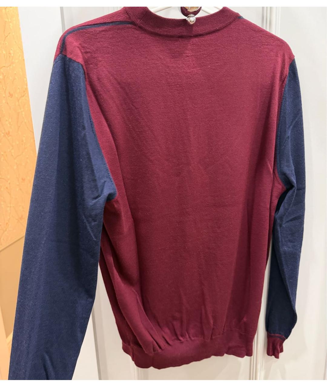 ZILLI Бордовый шерстяной джемпер / свитер, фото 2