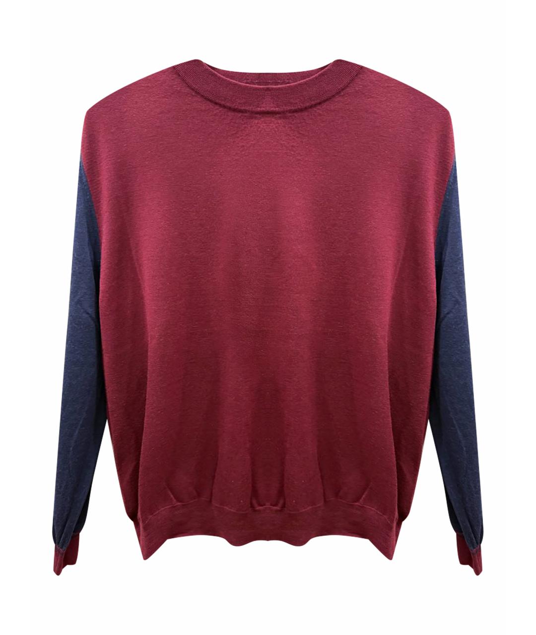 ZILLI Бордовый шерстяной джемпер / свитер, фото 1