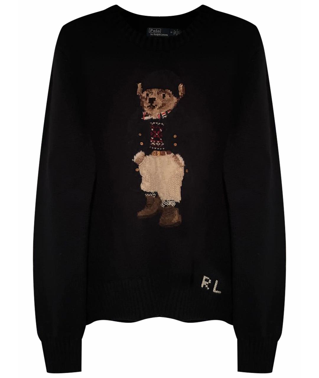 POLO RALPH LAUREN Темно-синий хлопковый джемпер / свитер, фото 1